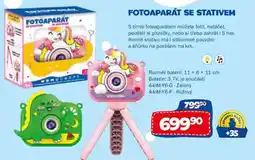 Sparkys Unicorn fotoaparát se stativem nabídka
