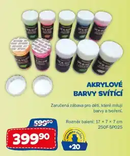 Sparkys Akrylové barvy svítící nabídka