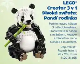 Sparkys lego creator 3 v 1 divoká zvířata: pandí rodinka nabídka