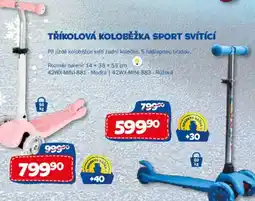Sparkys Tříkolová koloběžka sport svítící nabídka