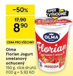 Tesco Olma Florian Jogurt smetanový ochucený, 150 g, více druhů nabídka