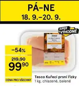 Tesco Tesco Kuřecí prsní řízky, 1 kg, chlazené nabídka