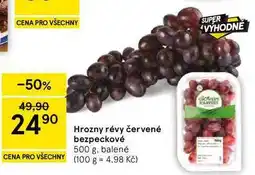 Tesco Hrozny révy červené bezpeckové, 500 g, balené nabídka