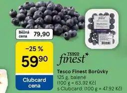 Tesco Tesco Finest Borůvky, 125 g, balené nabídka