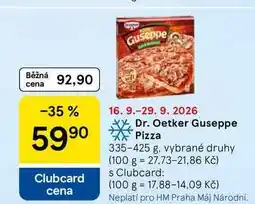 Tesco Dr. Oetker Guseppe Pizza nabídka