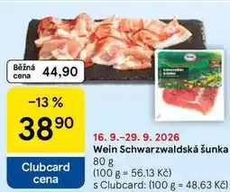 Tesco Wein Schwarzwaldská šunka nabídka