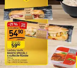 Flop BAGETA SPECIÁL | S KUŘECÍM ŘÍZKEM nabídka