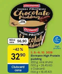Tesco Ehrmann High Protein pudding, 200 g, více druhů nabídka