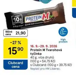 Tesco Protein M Tvarohová tyčinka, 40 g, více druhů nabídka