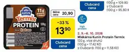 Tesco Mlékárna Kunín Protein Termix, 120 g, více druhů nabídka