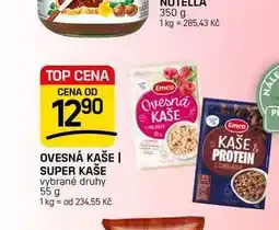Flop OVESNÁ KAŠE | SUPER KAŠE vybrané druhy nabídka