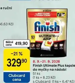 Tesco Finish Ultimate Plus kapsle do myčky na nádobí, 51 ks nabídka