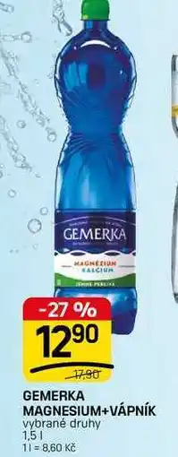 Flop GEMERKA MAGNESIUM+VÁPNÍK vybrané druhy 1,5l nabídka