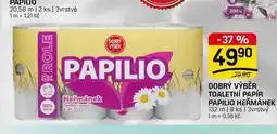 Flop DOBRÝ VÝBĚR TOALETNÍ PAPÍR PAPILIO HEŘMÁNEK 132 m 8 ks | 3vrstvý nabídka