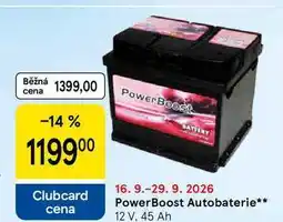 Tesco PowerBoost Autobaterie, 12 V, 45 Ah nabídka