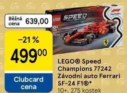 Tesco LEGO Speed Champions 77242 Závodní auto Ferrari SF-24 F1 , 10+, 275 kostek nabídka