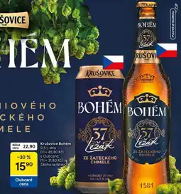 Tesco Krušovice Bohém sklo nabídka