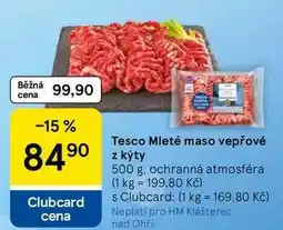 Tesco Tesco Mleté maso vepřové z kýty nabídka