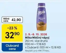 Tesco Milka Mléčný nápoj, 250 ml, více druhů nabídka