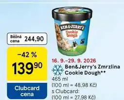 Tesco Ben& Jerry's Zmrzlina Cookie Dough nabídka