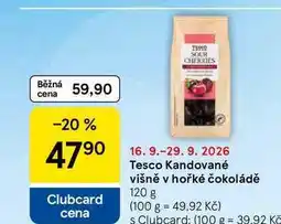 Tesco Tesco Kandované višně v hořké čokoládě nabídka