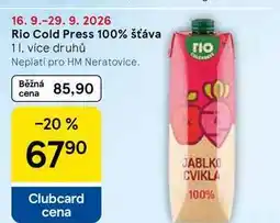 Tesco Rio Cold Press 100% šťáva nabídka