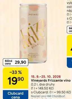 Tesco Vineyards Frizzante víno nabídka