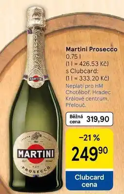 Tesco Martini Prosecco nabídka