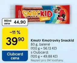 Tesco Kmotr Kmotrovky Snackid, 80 g, balené nabídka