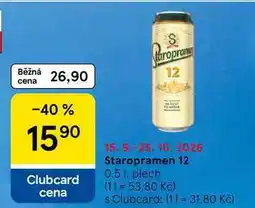 Tesco Staropramen 12 nabídka