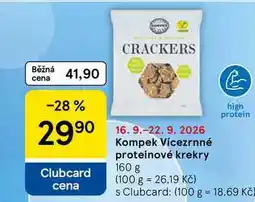 Tesco Kompek Vícezrnné proteinové krekry nabídka