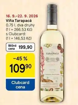 Tesco Viña Tarapacá nabídka