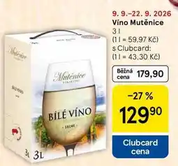Tesco Víno Mutěnice nabídka