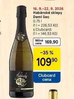 Tesco Habánské sklepy Demi Sec nabídka