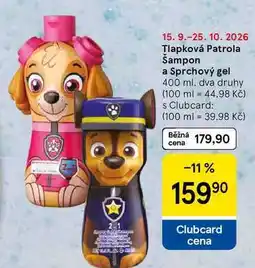 Tesco Tlapková Patrola Šampon a Sprchový gel, 400 ml, dva druhy nabídka