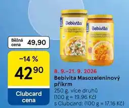 Tesco Bebivita masozeleninový příkrm nabídka