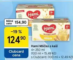 Tesco Hami Mlíčko s kaší, 4× nabídka