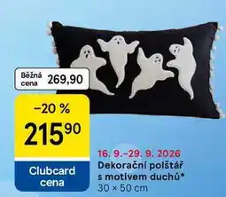 Tesco Dekorační polštář s motivem duchů 30 x 50 cm nabídka