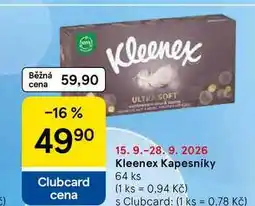 Tesco Kleenex Kapesníky, 64 ks nabídka
