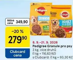 Tesco Pedigree Granule pro psy nabídka
