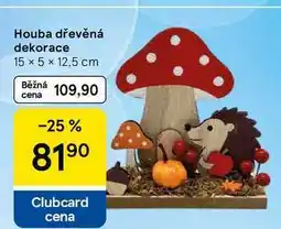 Tesco Houba dřevěná dekorace 15 × 5 × 12,5 cm nabídka