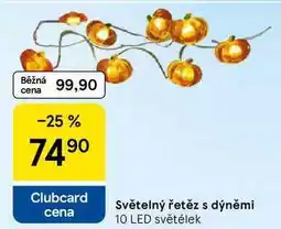Tesco Světelný řetěz s dýněmi, 10 LED světélek nabídka