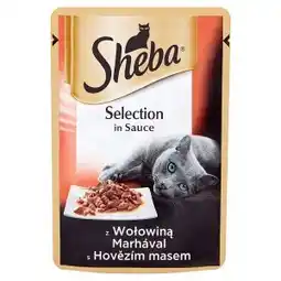 Tesco Sheba Selection in Sauce Kompletní krmivo pro dospělé kočky s hovězím masem 85g nabídka