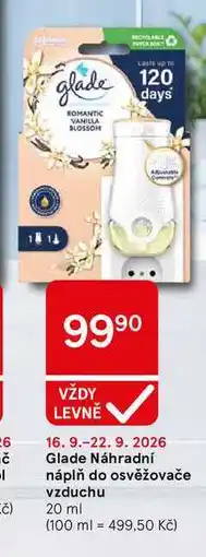 Tesco Glade Náhradní náplň do osvěžovače vzduchu nabídka