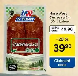 Tesco Maso West Corizo salám, 100 g, balený nabídka