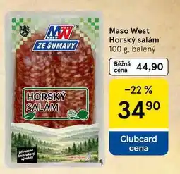 Tesco Maso West Horský salám, 100 g, balený nabídka