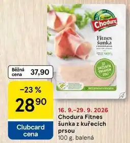 Tesco Chodura Fitnes šunka z kuřecích prsou, 100 g, balená nabídka