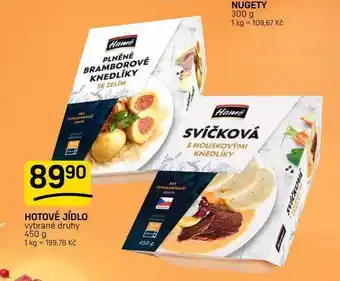 Flop HOTOVÉ JÍDLO vybrané druhy nabídka