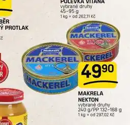 Flop MAKRELA NEKTON vybrané druhy 240 g/PP nabídka