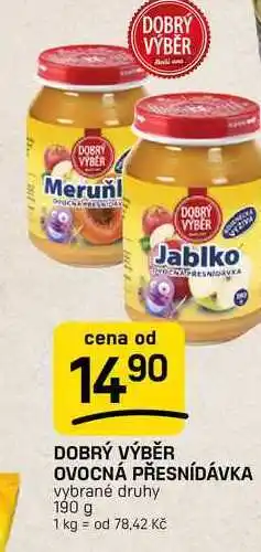 Flop DOBRÝ VÝBĚR OVOCNÁ PŘESNÍDÁVKA vybrané druhy nabídka